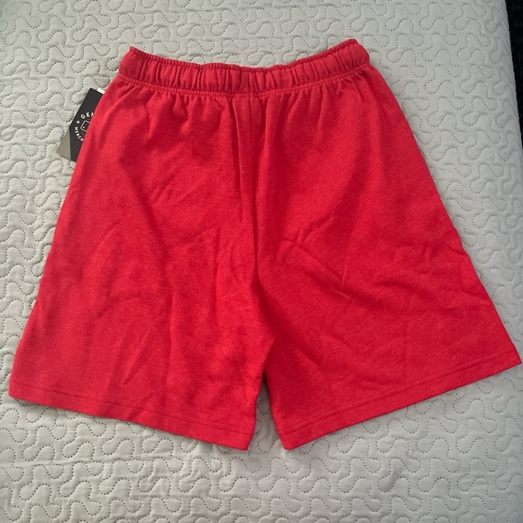 MLB Anaheim Angels LA red French Terry shorts baseball casual stretch elastic - Picture 3 of 4